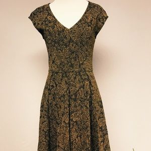 Gold Paisley Dress